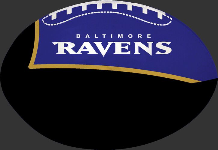 Black and Purple NFL Baltimore Ravens Football With Team Name SKU #07831092114