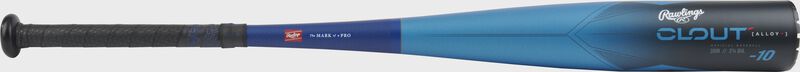 A blue Rawlings Clout USSSA baseball bat - SKU: RUT3C10 loading=