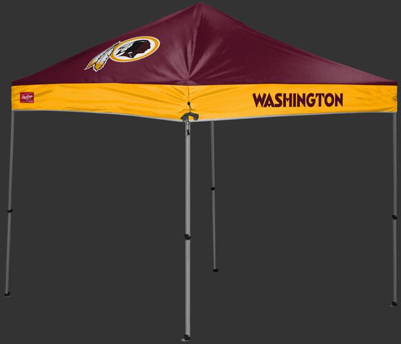 A maroon/gold Washington Football Team 9x9 shelter with a team logo on the left side - SKU: 03231087112