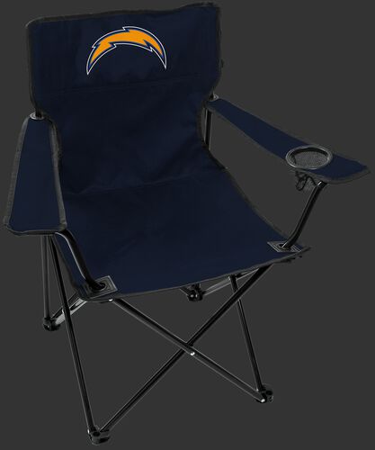 Front of Rawlings Navy Blue NFL Los Angeles Chargers Gameday Elite Chair With Team Logo SKU #00551083111