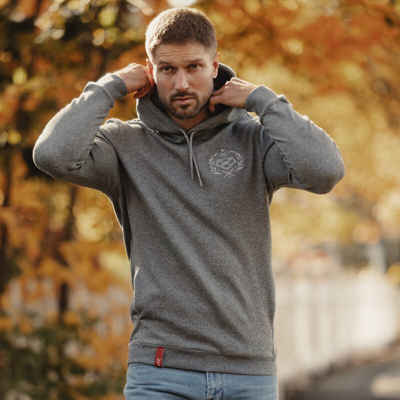 Rawlings x The Normal Brand Puremeso Fleece Hoodie, Athletic Grey, Adult 3XL