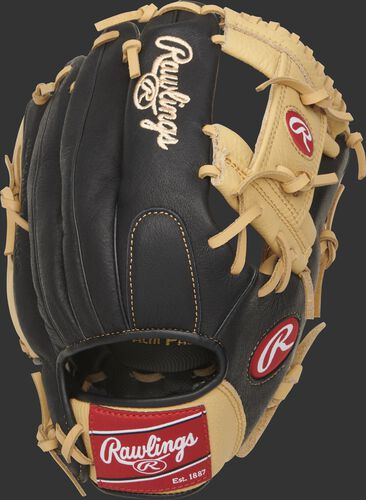 Back of a black P115CBI Prodigy youth I-web glove