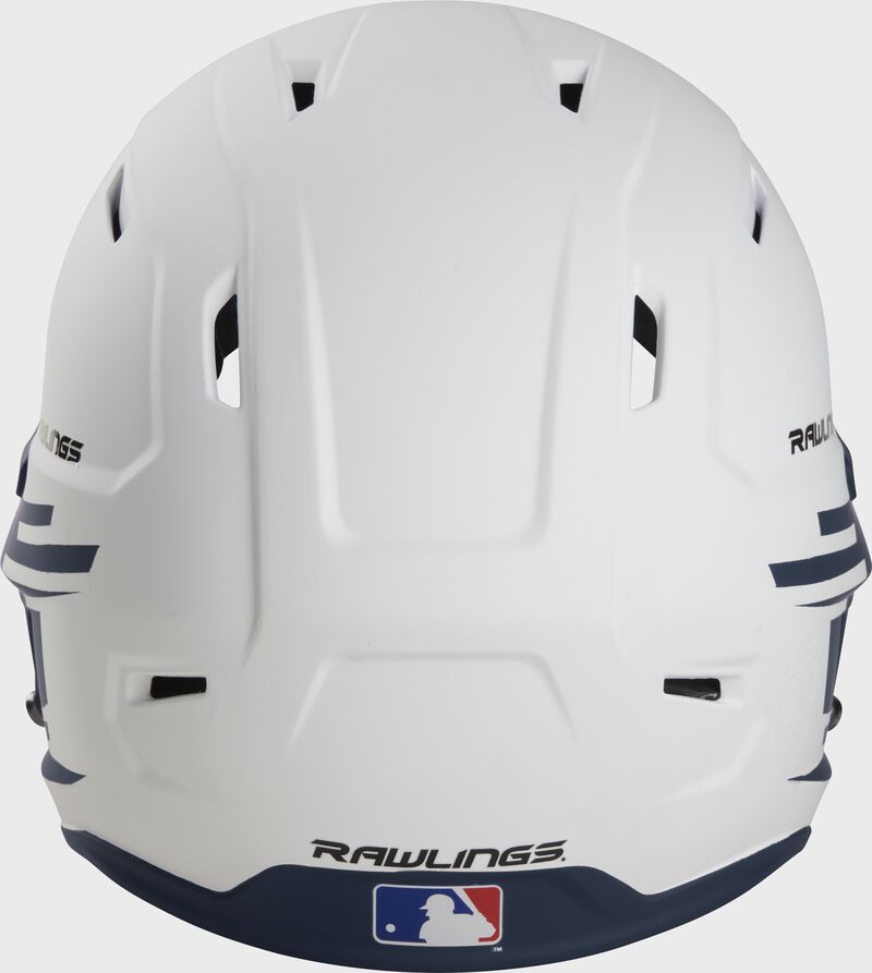 Back view of Rawlings Mach Ice Softball Batting Helmet, Navy - SKU: MSB13 image number null