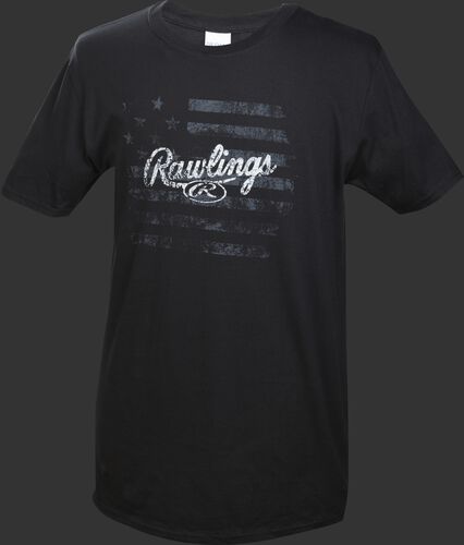 Adult Short Sleeve Flag Shirt Black