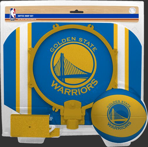 Rawlings Yellow and Blue NBA Golden State Warriors Softee Hoop Set With Team Logo SKU #03544218114