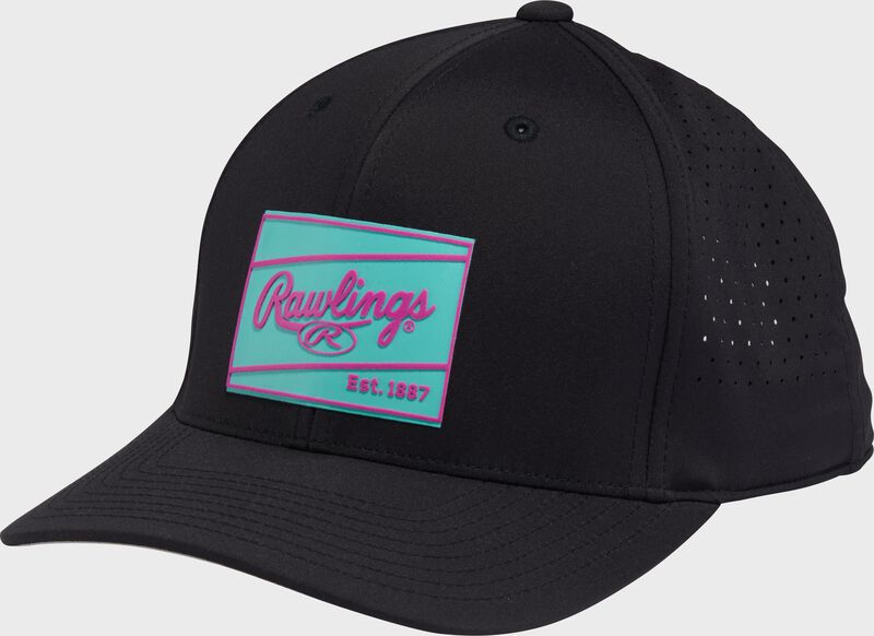 Rawlings Black Performance Curved Bill Snapback Hat