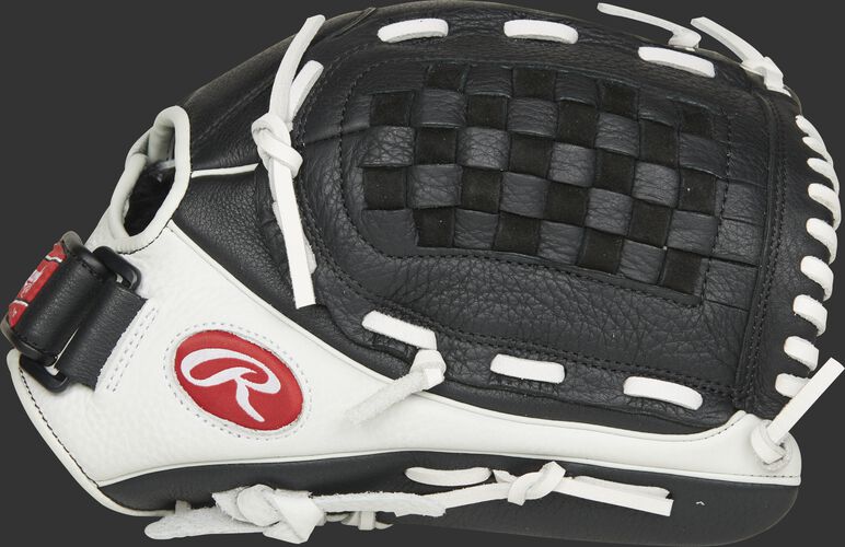 RSO125BW Shut Out 12.5-Inch outfield/pitcher's glove with a white thumb and black Basket web