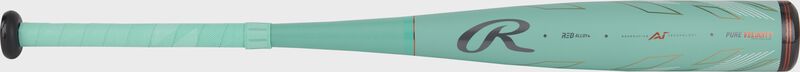 Full view of a mint Mach AI USSSA bat shown left to right - SKU: RUT4MC