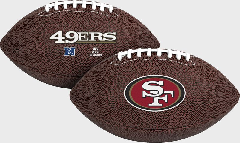 NFL San Francisco 49ers Air-It-Out youth football with team name and logo SKU #08041084121 image number null