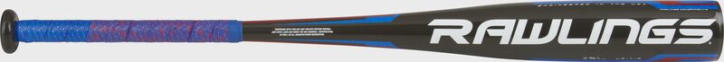 Rawlings logo on the barrel of a Rawlings 2022 USA Threat baseball bat - SKU: US1T12 image number null