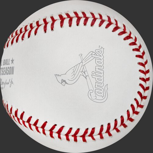 The St. Louis Cardinals logo stamped on the NLCS19DL Dueling 2019 NLCS baseball