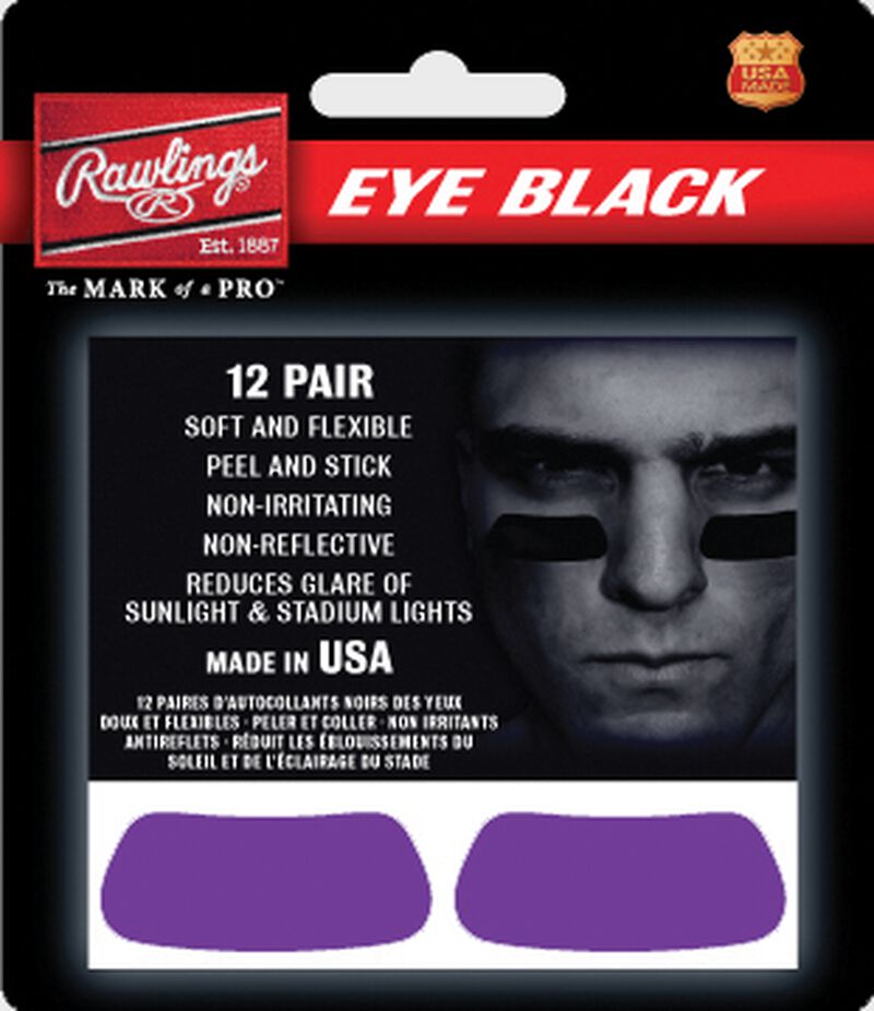 Purple Rawlings eye black stickers - SKU: EB12
