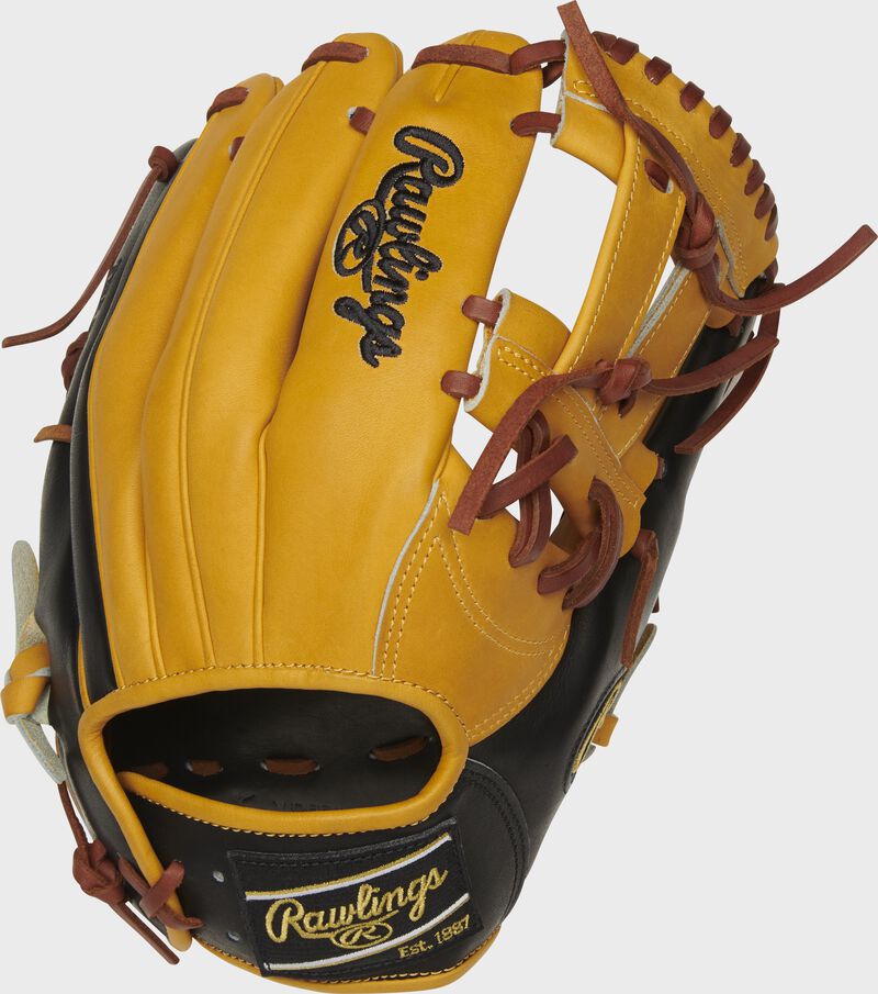 PRONP5-7BU 11.75-Inch Heart of the Hide V-web glove with a butterscotch back and black Rawlings Patch