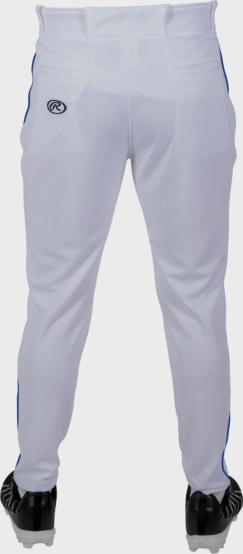 Rawlings 150 Jogger Fit Piped Baseball Pants, Youth L, White/Royal