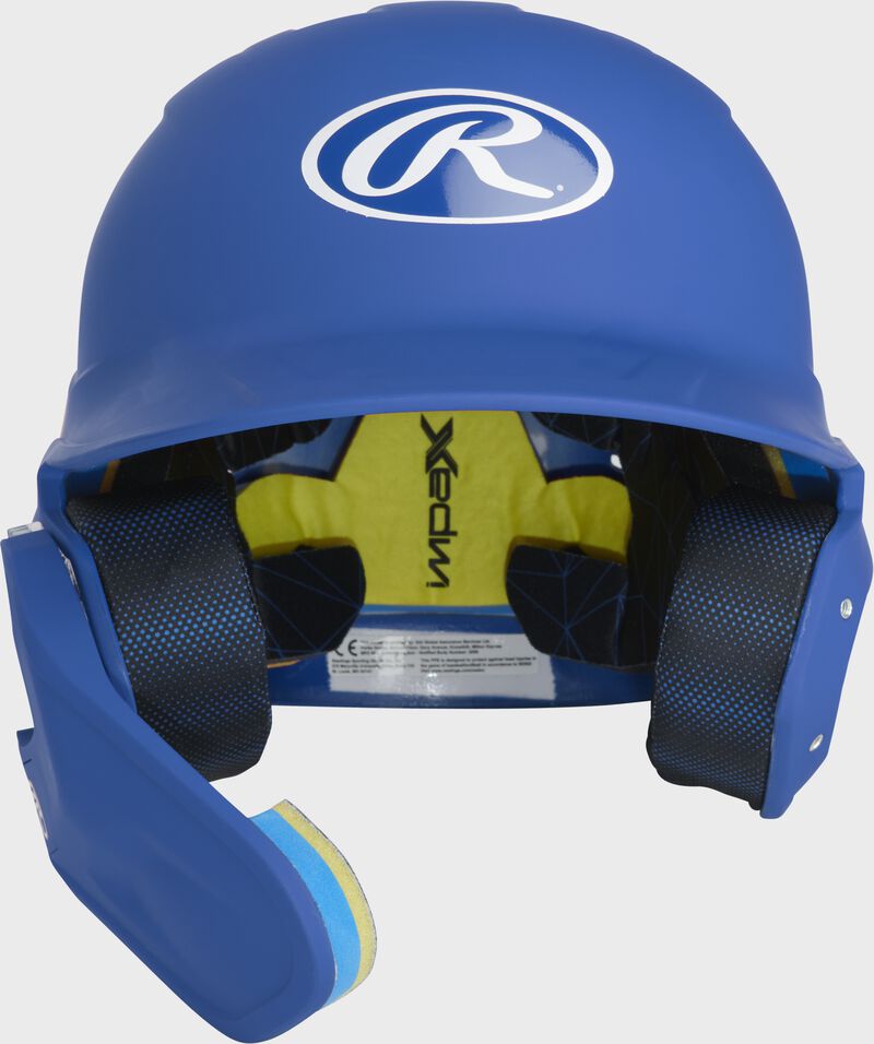 Front view of Rawlings Mach Carbon Batting Helmet - SKU: MAAL