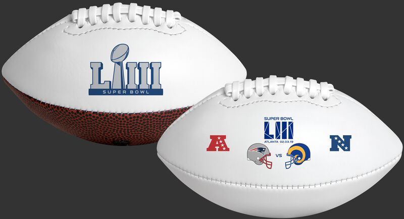Super Bowl 53 New England Patriots VS Los Angeles Rams Youth Size Dueling Football