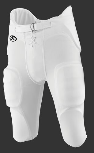 Front of Rawlings White Adult Integrated Football Pant - SKU #F3500P