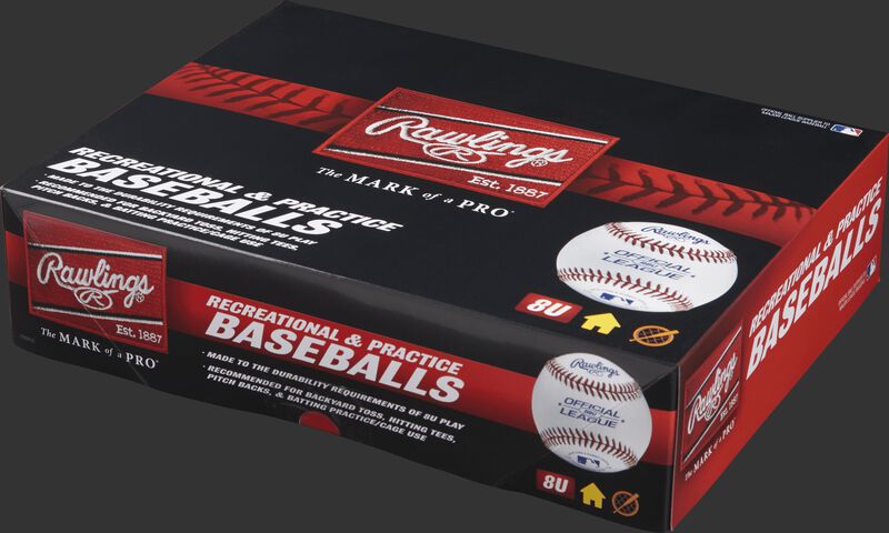 Team pack box of 8U Recreational baseballs