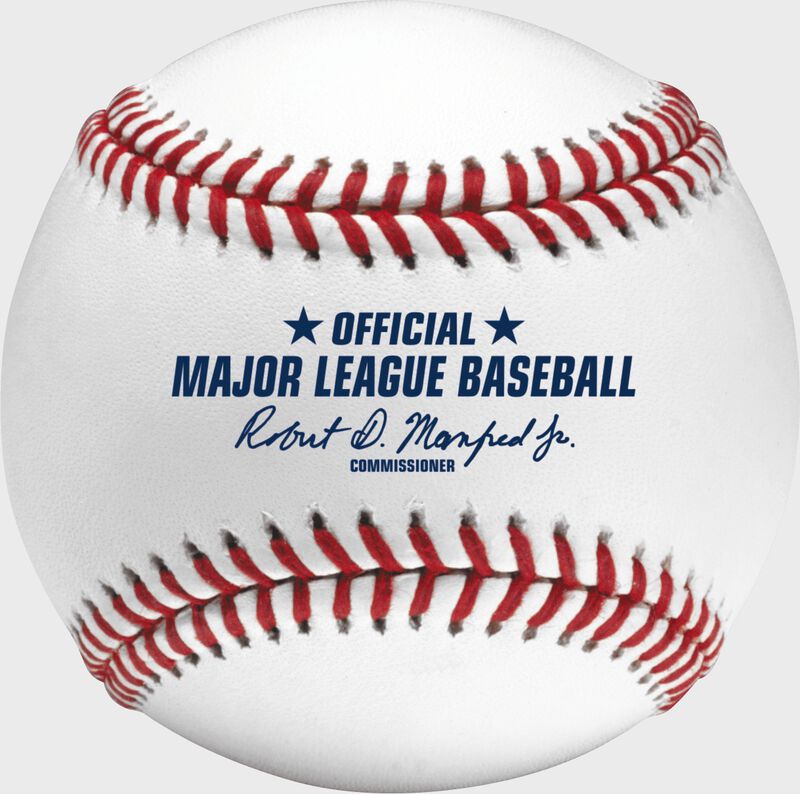 Official ball of Major League Baseball stamp on a Hall of Fame baseball - SKU: ROMLBHOF