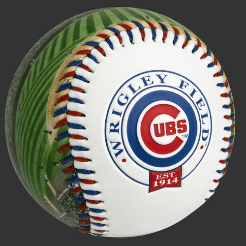 Chicago Cubs team logo on a MLB stadium baseball