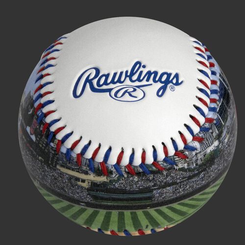 Rawlings logo on a Chicago Cubs team stadium ball
