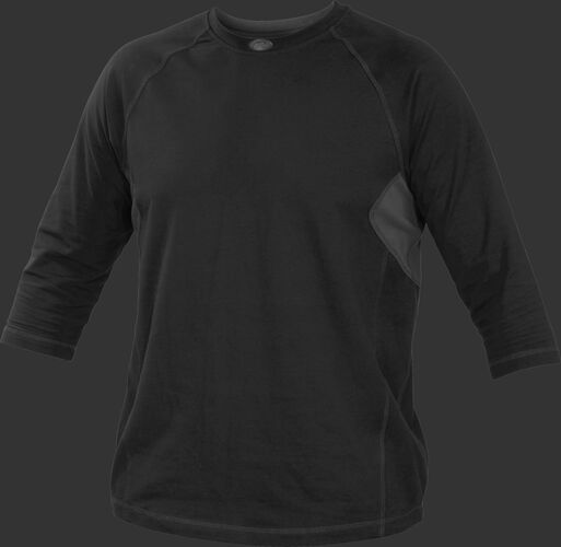 Adult 3/4 Length Sleeve Shirt Black