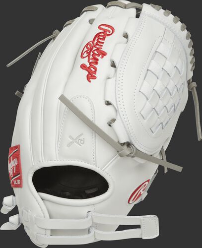 RLA120-3WG 12-inch Liberty Advanced infield/pitcher's softball glove with a white back and Pull-Strap design