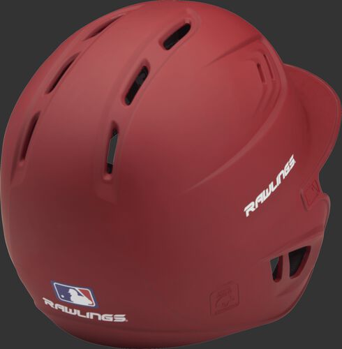 Coolflo High School/College Matte Batting Helmet Scarlet