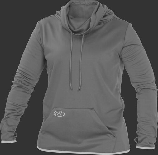 Gray WPFF Women's funnel neck fleece pullover