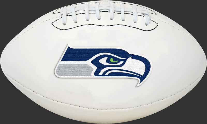 White NFL Seattle Seahawks Football With Team Logo SKU #06541085811