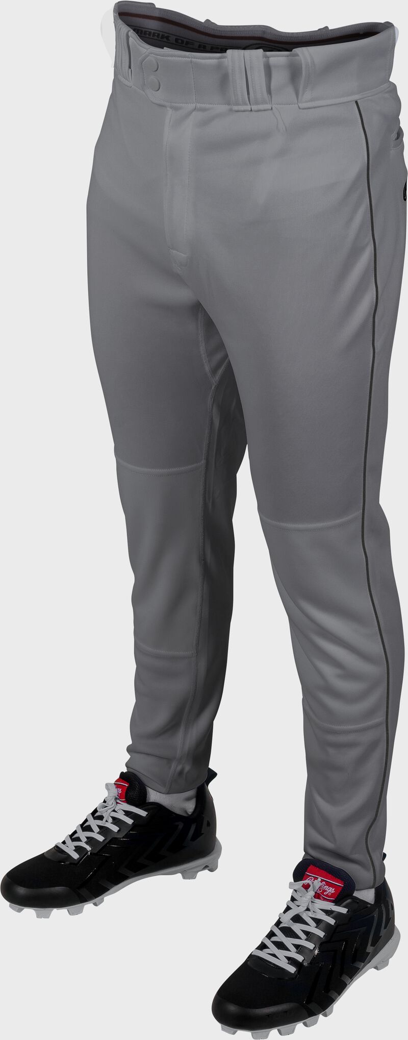 Rawlings 150 Jogger Fit Piped Baseball Pants, Youth 2XL, Blue Gray/Black