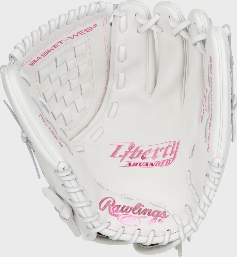 Liberty Advanced Color Series 12 in Fastpitch Glove, White/Pink, Right