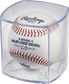 A 2022 Mexico Series commemorative baseball in a clear display case - SKU: RSGEA-ROMLBMS22-R image number null