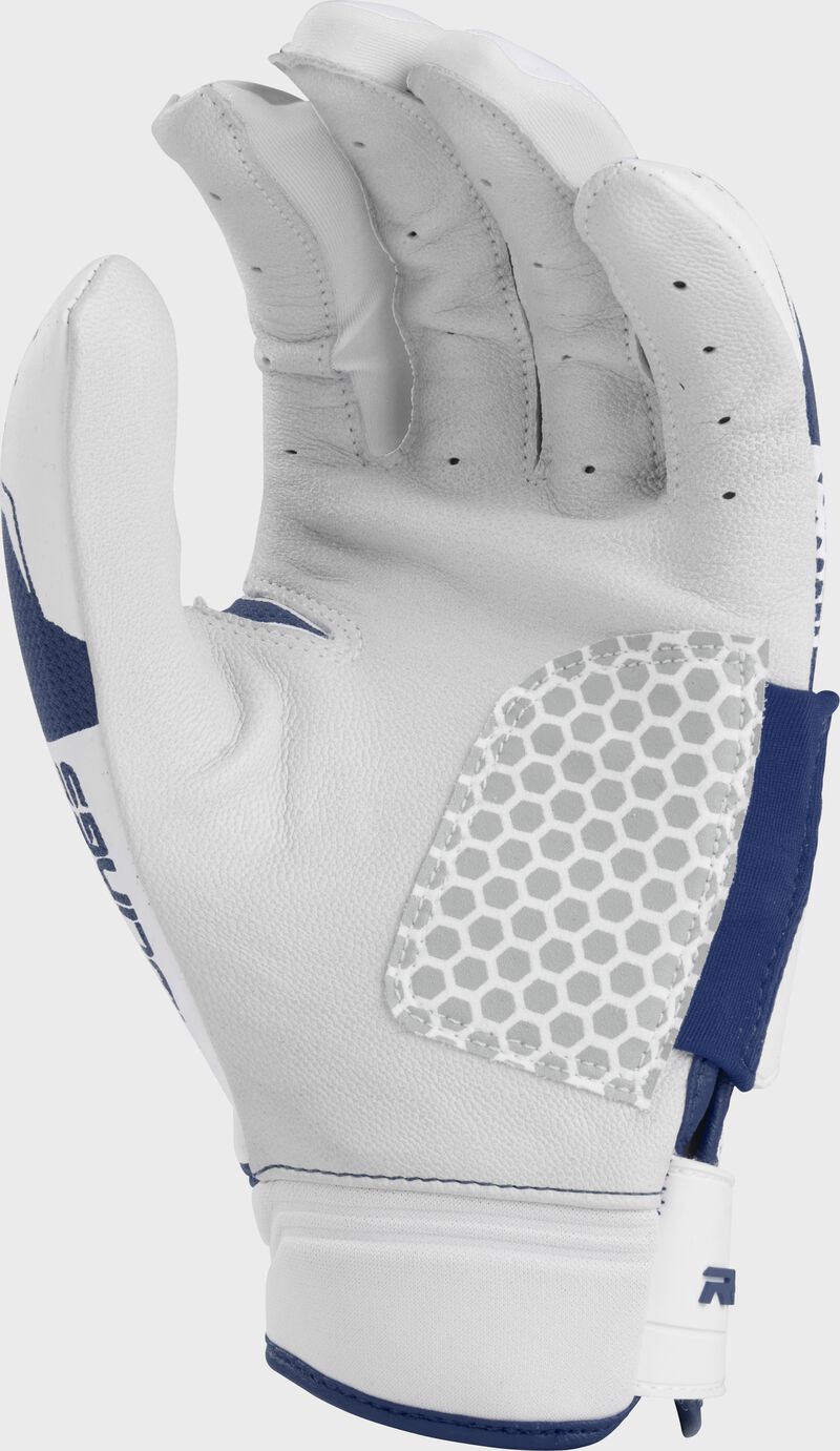 White palm of a navy women's workhorse pro batting glove - SKU: FP2PBG-N