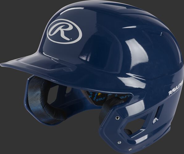 Rawlings Mach Gloss Batting Helmet Navy