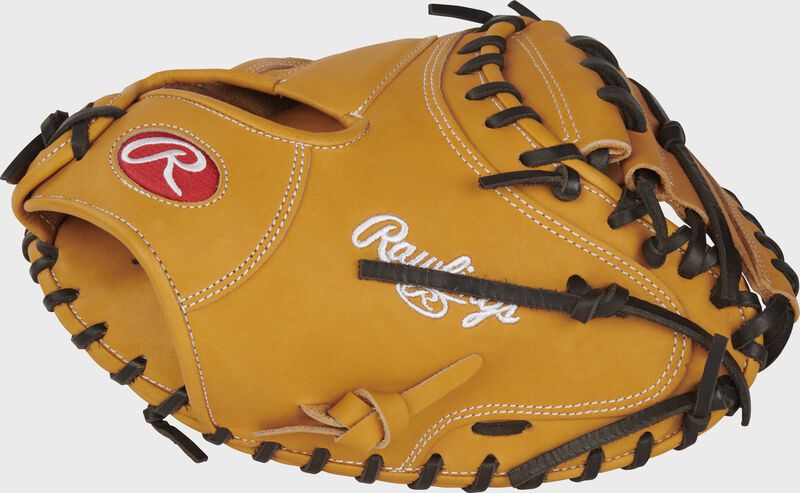 Thumb of a tan Heart of the Hide 33" catcher's mitt with a tan 1-piece solid web - SKU: PROTCM33T