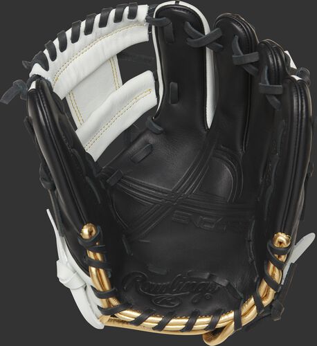 EC1150 Rawlings Encore youth baseball glove with a black palm and black laces