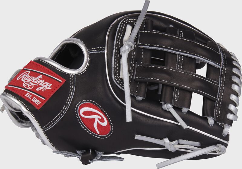 Thumb of a black Carlos Correa Pro Preferred infield glove with a black H-web - SKU: PROS315-6CC
