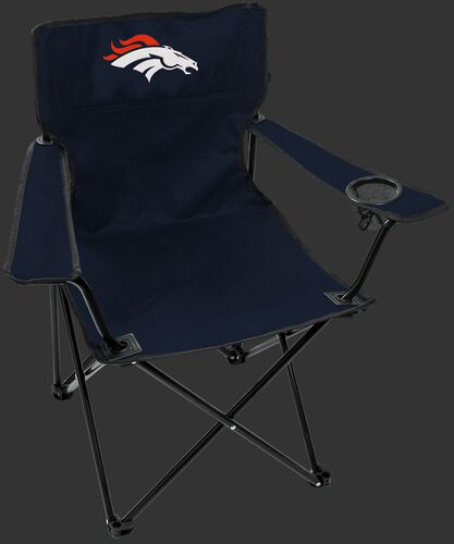 Front of Rawlings Navy Blue NFL Denver Broncos Gameday Elite Chair With Team Logo SKU #00551066111