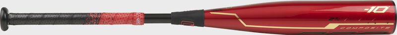 UTZQ10 Quatro Pro -10 USSSA bat with a red barrel and black/red grip