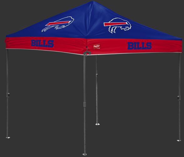 A blue/red NFL Buffalo Bills 10x10 canopy with team logos on each side - SKU: 02231061111