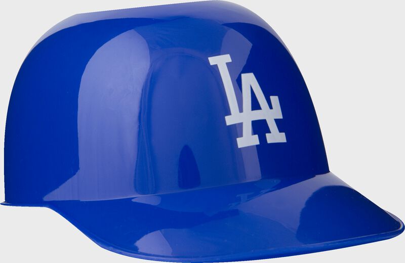 Front of Rawlings Blue MLB Los Angeles Dodger Snack Size Helmets With Team Logo SKU #01950011121