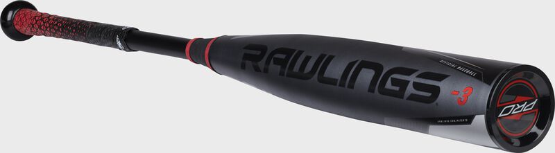 3/4 angle view of a Rawlings Quatro Pro baseball bat - SKU: BB2Q3 loading=