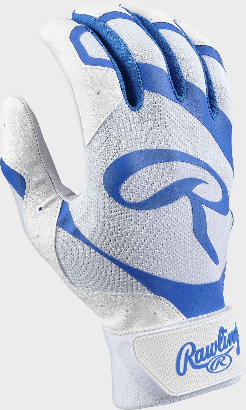 Back of a white/royal 5150 II batting glove - SKU: 5150IIBG-WHRY