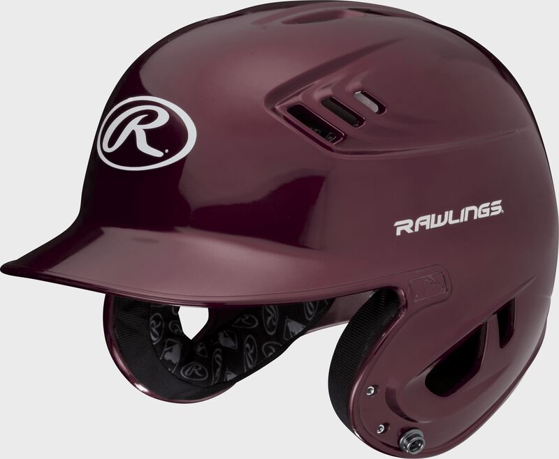 A metallic maroon R16S Velo senior batting helmet with Cool-Flo vents loading=