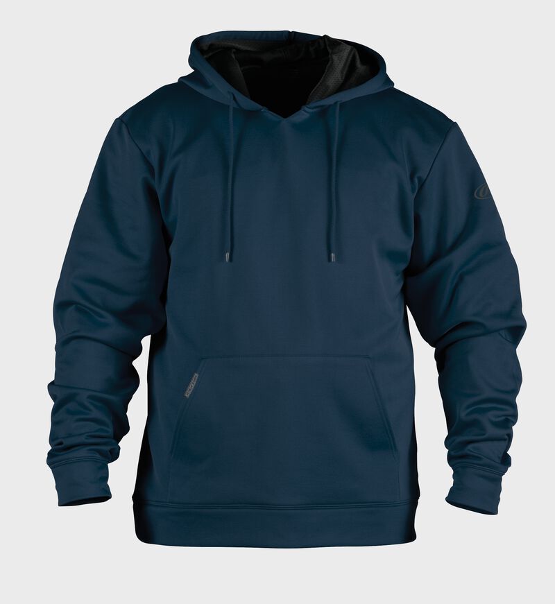 Front of Rawlings Navy Youth Long Sleeve Hoodie - SKU #YPFH