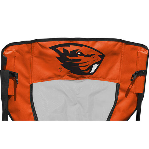 Back of Orange and Black NCAA Oregon State Beavers High Back Chair With Team Logo SKU #09403048518
