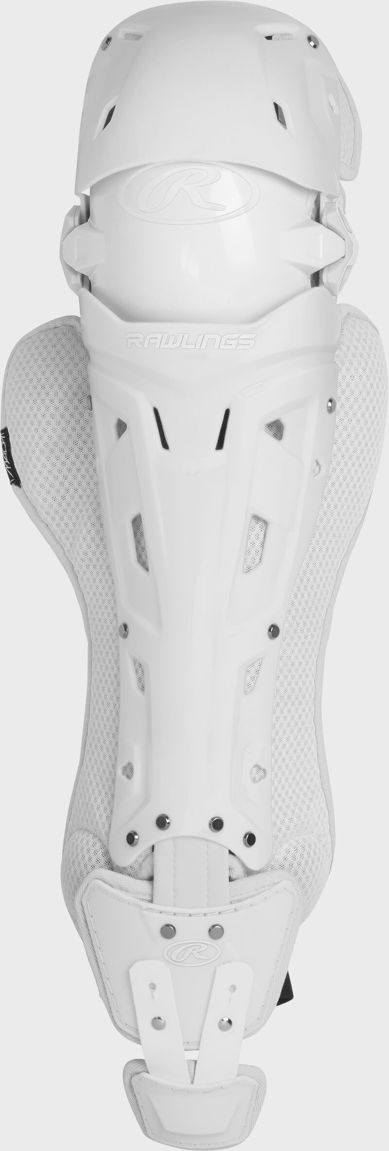 A white Mach leg guard