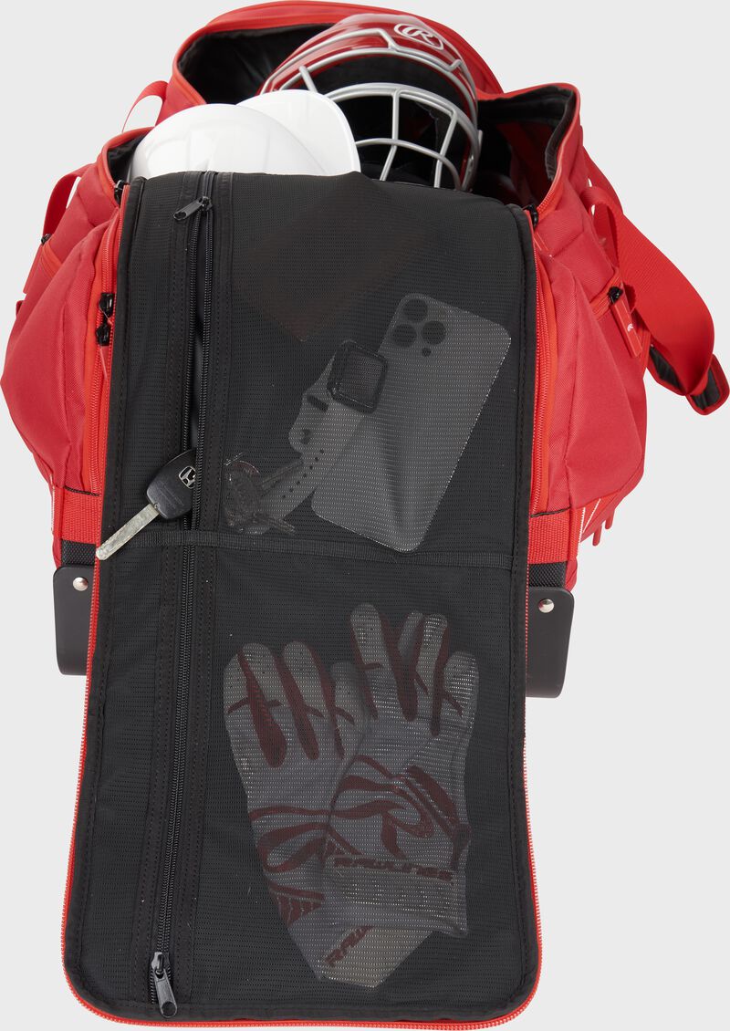 Yadi 2 Wheeled Equipment Bag, Scarlet