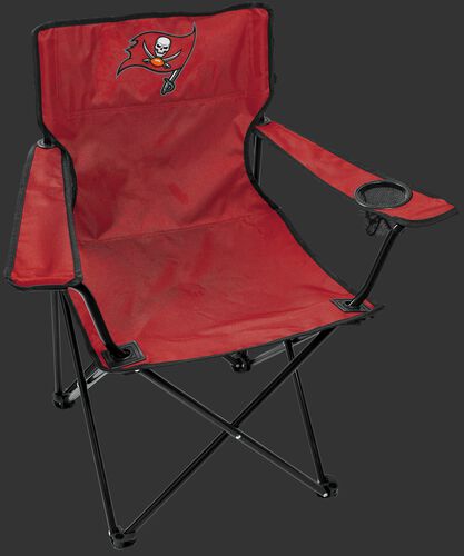 Front of Rawlings Red NFL Tampa Bay Buccaneers Gameday Elite Chair With Team Logo SKU #00551086111